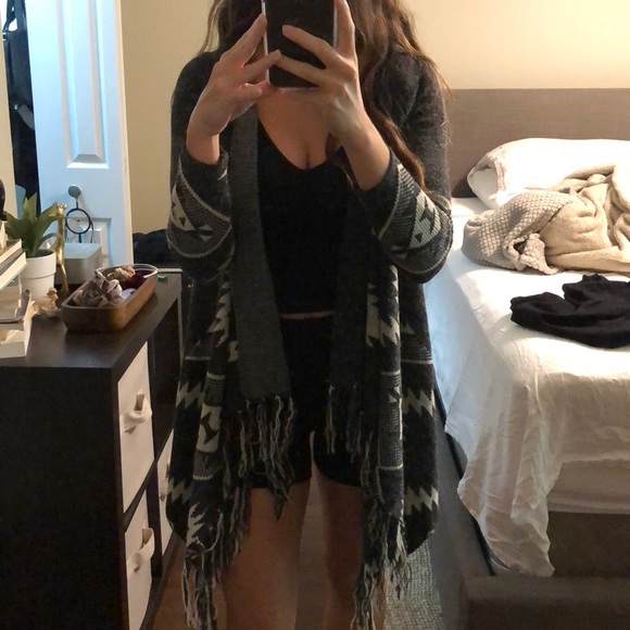 LF Tops - LF Aztec print cardigan